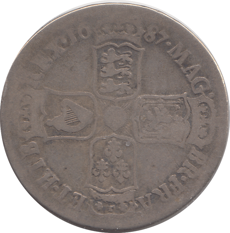 1687 HALFCROWN ( FINE ) - Halfcrown - Cambridgeshire Coins