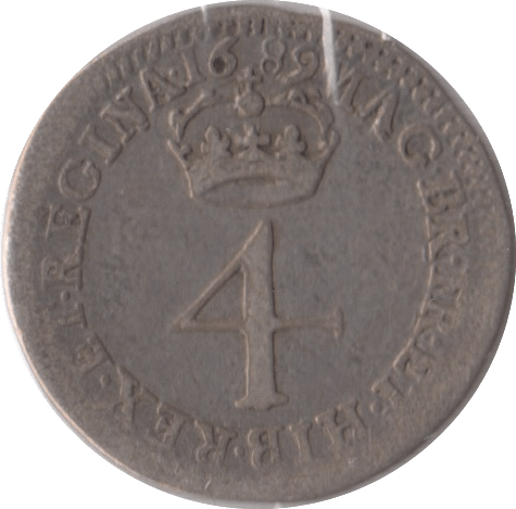 1689 MAUNDY FOURPENCE ( NF ) - MAUNDY FOURPENCE - Cambridgeshire Coins