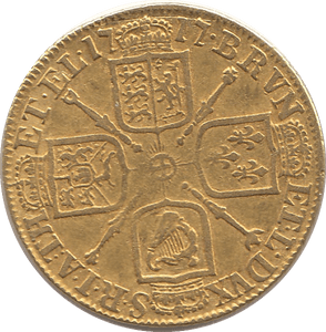 1717 GOLD ONE GUINEA ( VF ) SCARCE DATE - Guineas - Cambridgeshire Coins