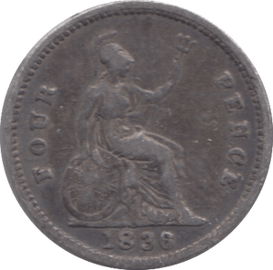 1836 FOURPENCE ( FINE ) - Fourpence - Cambridgeshire Coins