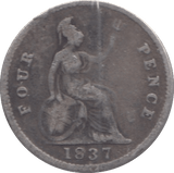 1837 FOURPENCE ( NF ) - Fourpence - Cambridgeshire Coins