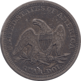 1856 SILVER QUARTER DOLLAR ( USA ) - SILVER WORLD COINS - Cambridgeshire Coins