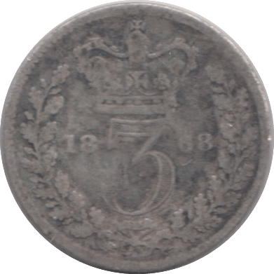 1868 THREE PENCE ( NF ) - Threepence - Cambridgeshire Coins