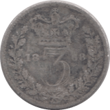 1868 THREE PENCE ( NF ) - Threepence - Cambridgeshire Coins