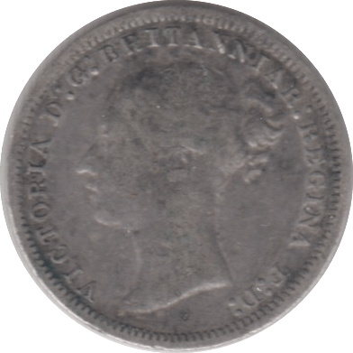 1877 THREE PENCE ( NF ) - Threepence - Cambridgeshire Coins