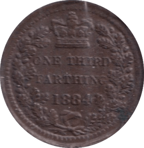 1884 ONE THIRD FARTHING ( AUNC ) - One Third Farthing - Cambridgeshire Coins