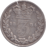 1884 THREEPENCE ( FAIR ) - Threepence - Cambridgeshire Coins