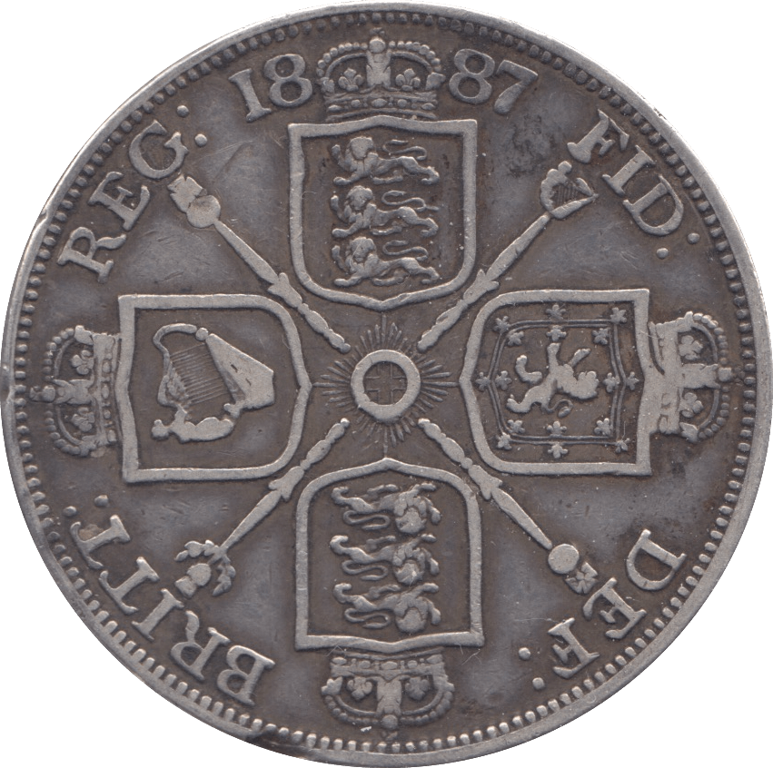 1887 DOUBLE FLORIN ( FINE ) - Double Florin - Cambridgeshire Coins