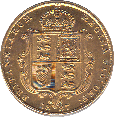 1887 GOLD HALF SOVEREIGN ( UNC ) - Half Sovereign - Cambridgeshire Coins