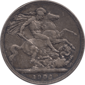 1902 CROWN ( GvF ) II - CROWN - Cambridgeshire Coins