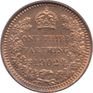 1902 ONE THIRD FARTHING ( UNC ) - One Third Farthing - Cambridgeshire Coins