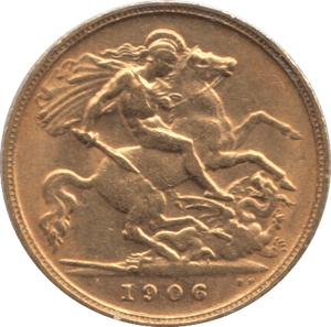 1906 GOLD HALF SOVEREIGN ( GVF ) - Half Sovereign - Cambridgeshire Coins