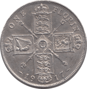 1917 FLORIN ( EF ) - FLORIN - Cambridgeshire Coins