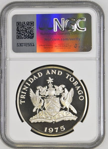 1975 SILVER $5 TRINIDAD AND TOBAGO ( NGC ) PF68 ULTRA CAMEO - NGC SILVER COINS - Cambridgeshire Coins