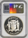 1976 SILVER $10 JAMAICA ADMIRAL HORATIO NELSON ( NGC ) PF 69 ULTRA CAMEO - NGC SILVER COINS - Cambridgeshire Coins