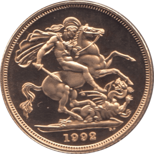 1992 GOLD SOVEREIGN ( PROOF ) - SOVEREIGN - Cambridgeshire Coins