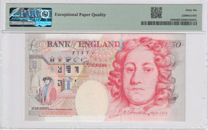 1994 £50 FIFTY POUNDS BANKNOTE M. LOWTHER PICK# 388b B385 (PMG) 66 - £50 Banknotes - Cambridgeshire Coins