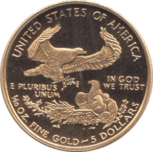 1996 GOLD FIVE DOLLARS USA - Gold World Coins - Cambridgeshire Coins