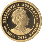 2020 GOLD QUARTER OUNCE $25 COIN AUSTRALIA ( PROOF ) - GOLD BRITANNIAS - Cambridgeshire Coins