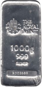 1 KILO ROYAL MINT CAST SILVER BAR 999.0 SILVER BULLION - SILVER BARS - Cambridgeshire Coins