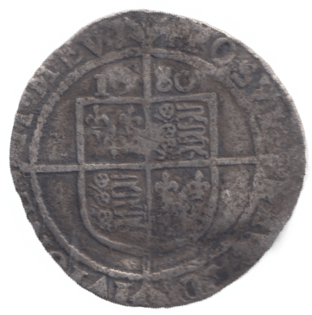 1580 ELIZABETH 1ST SIXPENCE - Hammered Coins - Cambridgeshire Coins