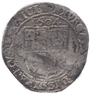 1604 SILVER SIXPENCE JAMES 1ST - Hammered Coins - Cambridgeshire Coins