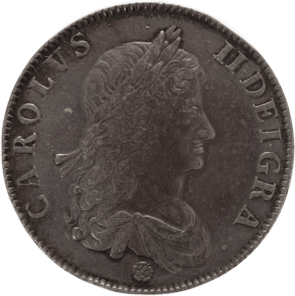 1662 CROWN ( GVF ) ROSE BELOW CHARLES II INTERLINKED C's - Crown - Cambridgeshire Coins