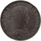 1662 CROWN ( GVF ) ROSE BELOW CHARLES II INTERLINKED C's - Crown - Cambridgeshire Coins