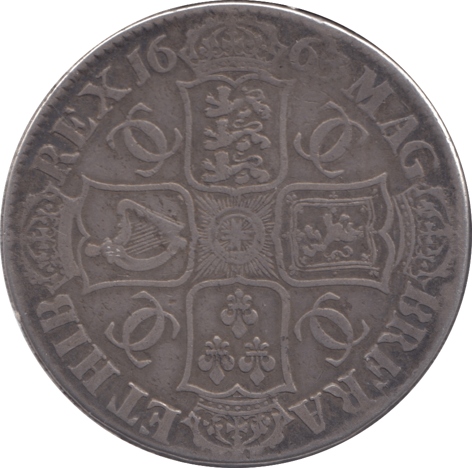 1663 CROWN ( GF ) NO ROSES NO STOPS - CROWN - Cambridgeshire Coins