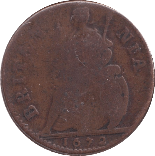 1672 FARTHING ( FINE ) - Farthing - Cambridgeshire Coins