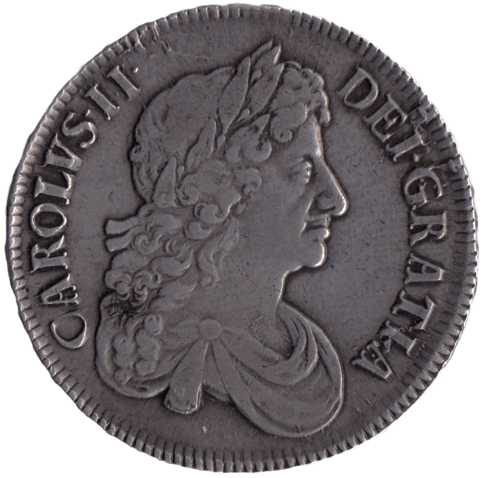 1673 CROWN CHARLES II ( EF ) QUINTO - Crown - Cambridgeshire Coins
