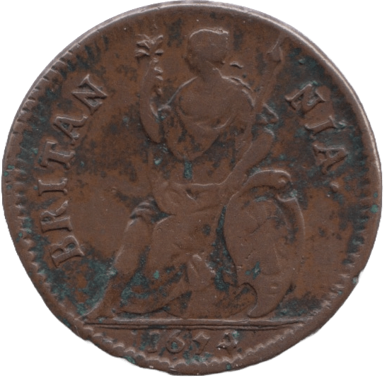 1674 FARTHING ( GVF ) - Farthing - Cambridgeshire Coins