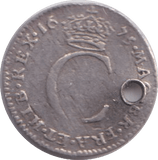 1675 MAUNDY PENNY ( FINE ) HOLED - Maundy Coins - Cambridgeshire Coins