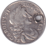 1675 MAUNDY PENNY ( FINE ) HOLED - Maundy Coins - Cambridgeshire Coins