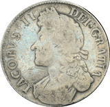 1687 CROWN ( F ) JAMES II SECOND BUST TERITO - Crown - Cambridgeshire Coins