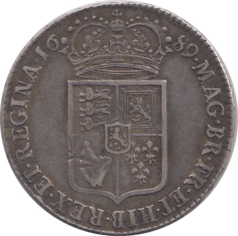 1689 HALFCROWN ( GVF ) 2 - Halfcrown - Cambridgeshire Coins