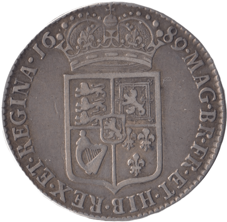 1689 HALFCROWN ( VF ) - Halfcrown - Cambridgeshire Coins
