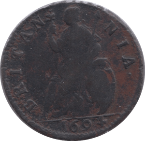 1694 FARTHING ( VF ) - Farthing - Cambridgeshire Coins