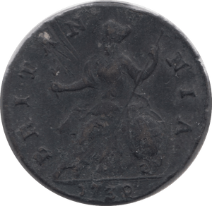 1730 HALFPENNY ( GVF ) - Halfpenny - Cambridgeshire Coins