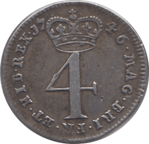 1746 MAUNDY FOURPENCE ( GVF ) - Maundy Coins - Cambridgeshire Coins