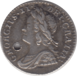 1756 MAUNDY ONE PENCE ( GVF ) HOLED - Maundy Coins - Cambridgeshire Coins