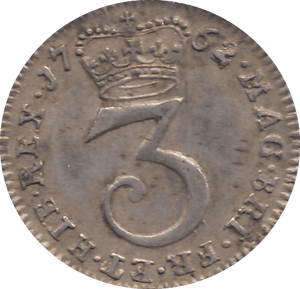 1762 MAUNDY THREEPENCE ( VF ) E - Maundy Coins - Cambridgeshire Coins