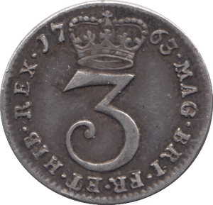 1763MAUNDY THREEPENCE ( VF ) - MAUNDY THREEPENCE - Cambridgeshire Coins