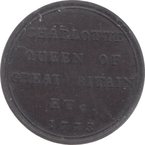 1773 QUEEN CHARLOTTE TOKEN - Token - Cambridgeshire Coins