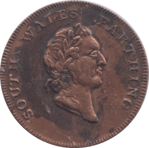 1793 FARTHING SOUTH WALES - FARTHING TOKEN - Cambridgeshire Coins