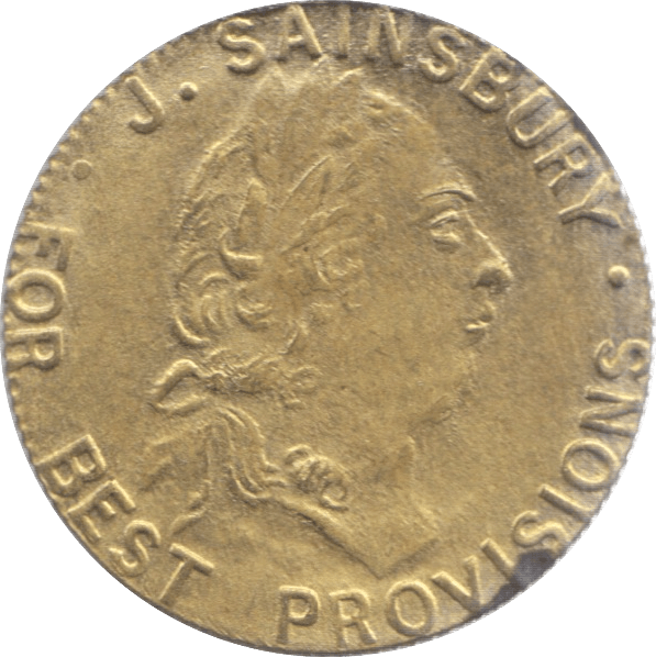 1798 SAINSBURY PROVISIONS TOKEN Cambridgeshire Coins Cambridgeshire Coins