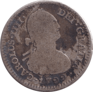 1799 SILVER BOLIVIA 1 REAL - SILVER WORLD COINS - Cambridgeshire Coins