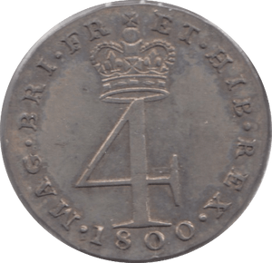 1800 MAUNDY FOURPENCE ( EF ) - Maundy Coins - Cambridgeshire Coins