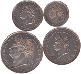 1822 MAUNDY SET GEORGE IIII - Maundy Set - Cambridgeshire Coins