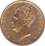 1829 GOLD SOVEREIGN ( AUNC ) GEORGE IV - Sovereign - Cambridgeshire Coins